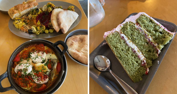 Cake and mezze dishes from Kiln.