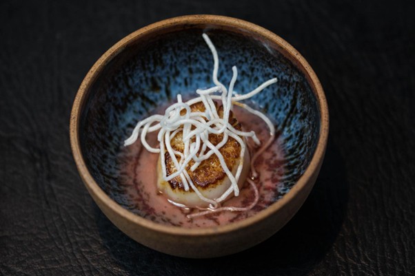 Scallop dish at 670 Grams Birmingham.