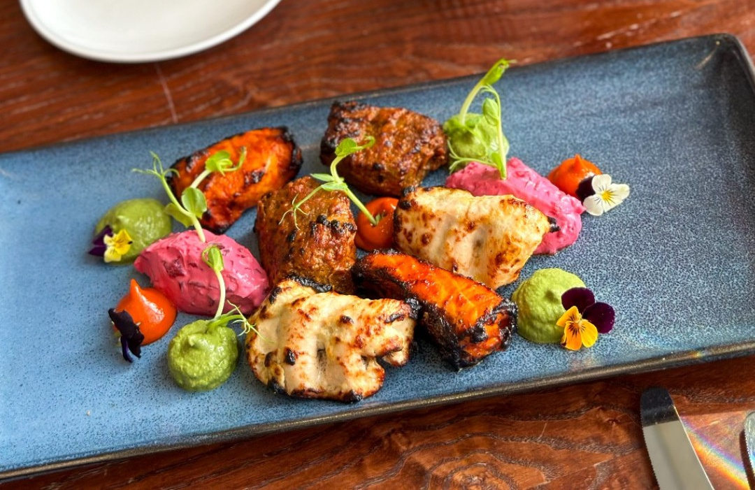 Grilled meat dish at Lasan Birmingham.