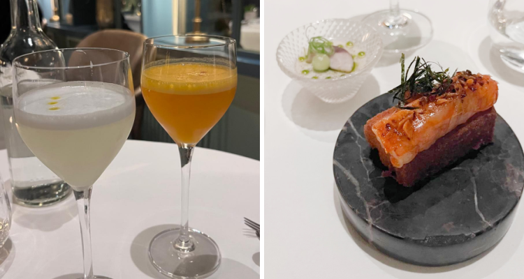 Cocktails and prawn toast at Tom Brown at The Capital in Knightsbridge.