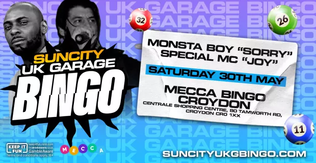 SUN CITY UK GARAGE BINGO @ MECCA CROYDON