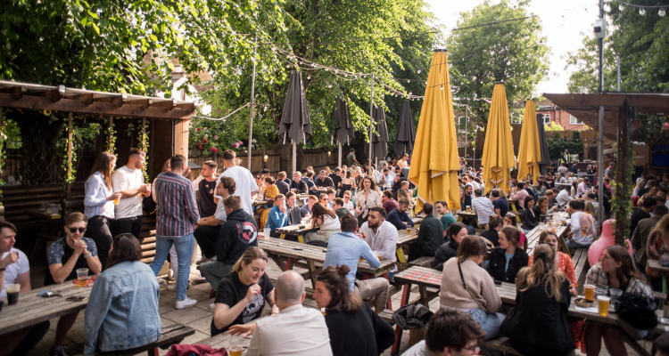 Duke of Edinburgh beer garden.