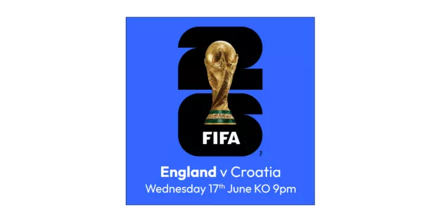 FIFA World Cup 2026: England v Croatia Rooftop Watch Party inc. Burger & Beer
