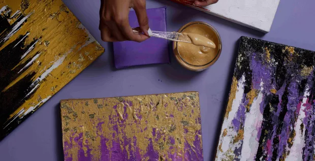 Gold Foil on Canvas Workshop