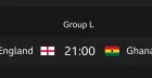 England v Ghana
