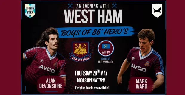 West Ham Fan TV Host Boys of '86 with Alan Devonshire and Mark Ward @ BrewDog Upminster
