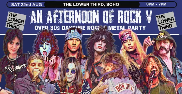 An Afternoon of Rock V - Rock & Metal for the over 30s: 3pm-7pm, Sat 22nd August