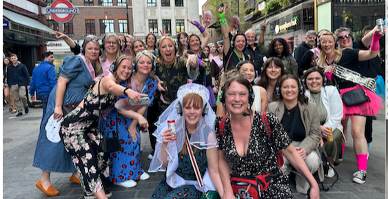 West End Birthday Hen Stag Celebration Silent Disco Walking Tours