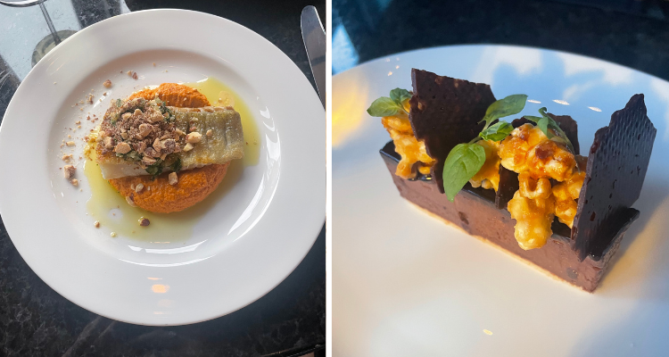 The cod and chocolate dessert from Solaya.