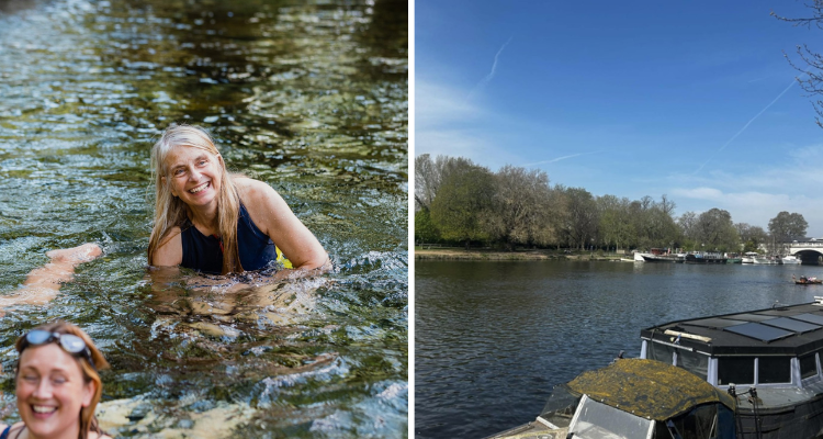 Thames at Ham wild swimming.
