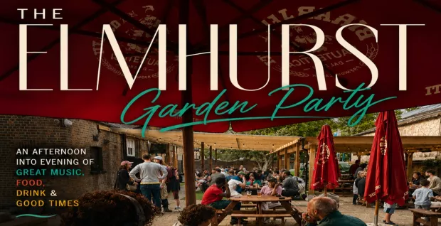 The Elmhurst free bank holiday Saturday 'Garden Party' with Toby Tobias ++