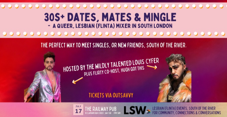 30s+ Dates, Mates & Mingle - A Queer (FLINTA) Mixer at The Railway Tavern Clapham