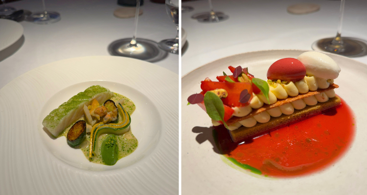 Poached turbot and Pertshire strawberry from Cail Bruich.