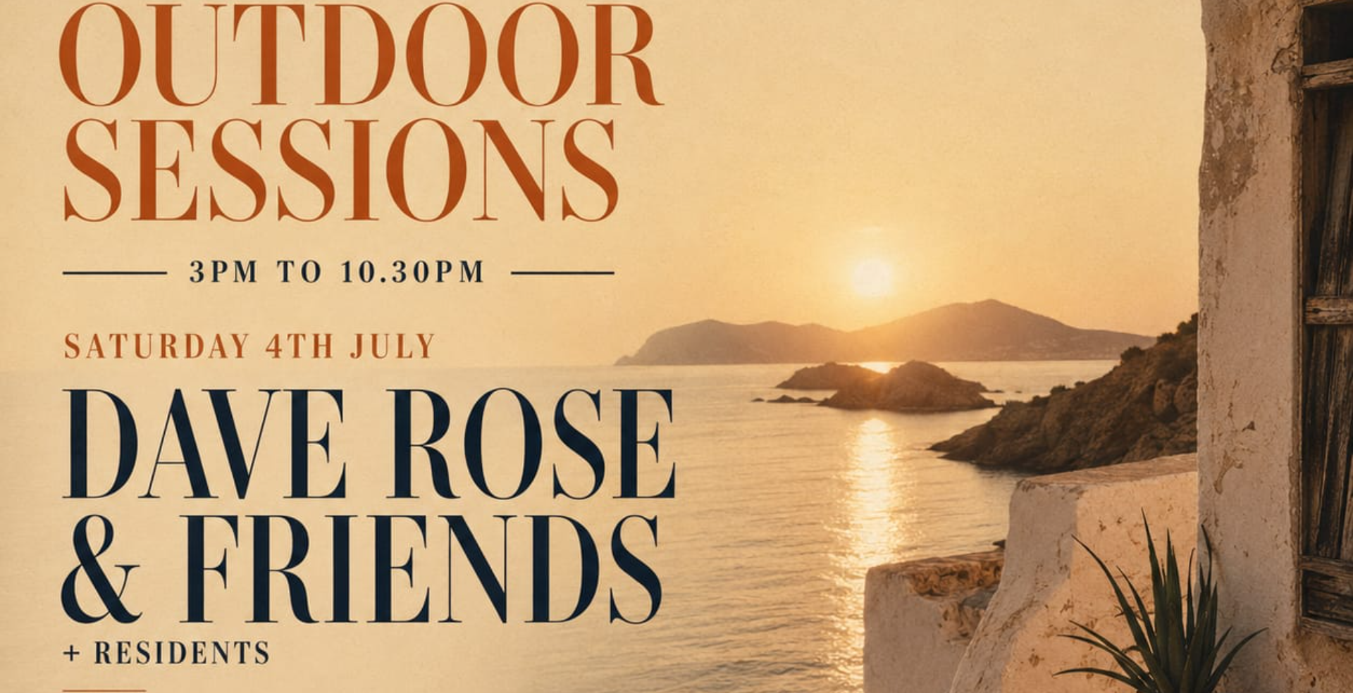 Outdoor DJ sessions with Dave Rose and friends ++