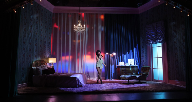 Lily Allen on stage.
