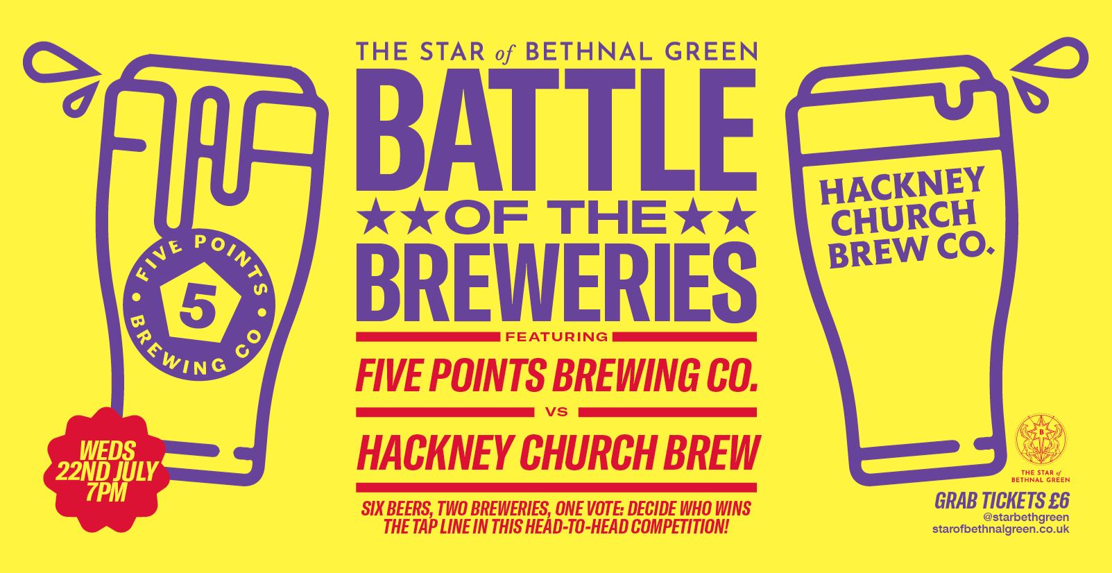 Battle Of The Breweries: Five Points Brewing Co. vs Hackney Church Brew.