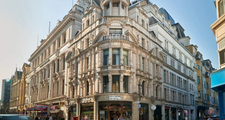 The exterior of London's Trocadero, set to be the newest Wetherspoons.