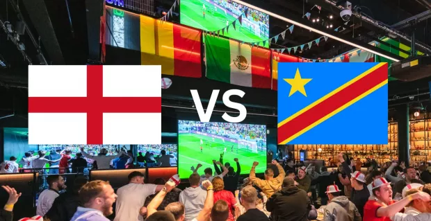 England Vs DR Congo - Round of 32 World Cup Screening