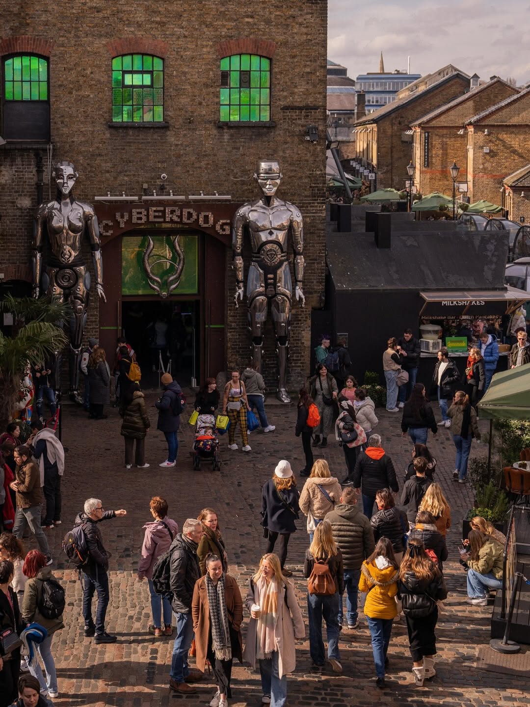 People shopping at Camden Market.