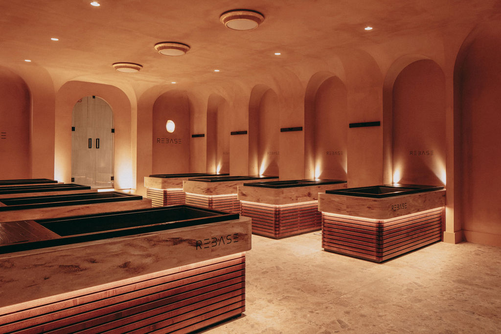 Plunge pools at Rebase in Shoreditch, London.