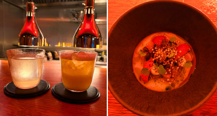 Margaritas, and Hamachi & Strawberry Nimbu Pani Kala Chana Dahi Puri.