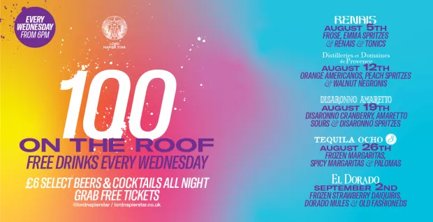 100 On The Roof: Free Drinks Every Wednesday