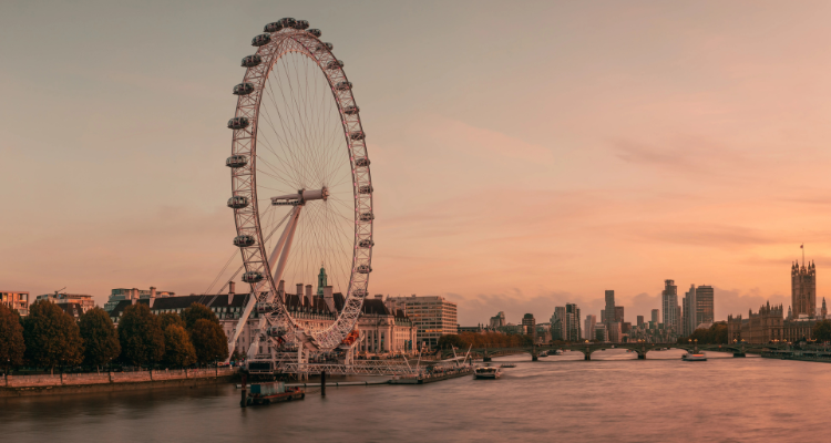 The London Eye sunset.