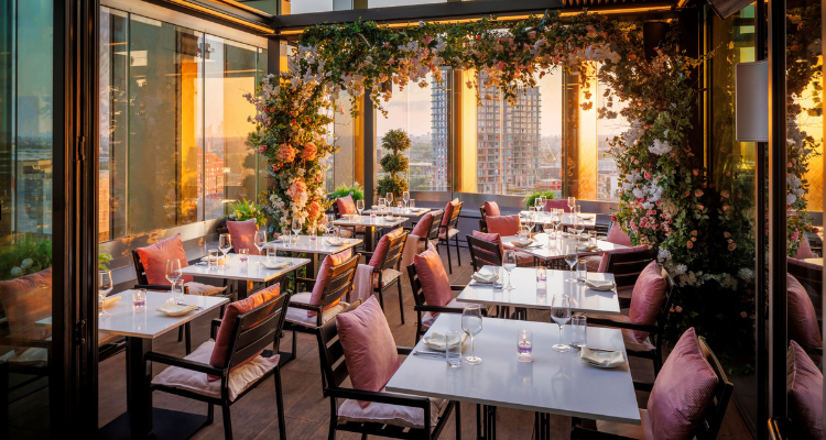 STK Steakhouse in Stratford interiors.
