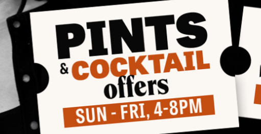 HAPPY HOUR - DRINKS FROM £4.75
