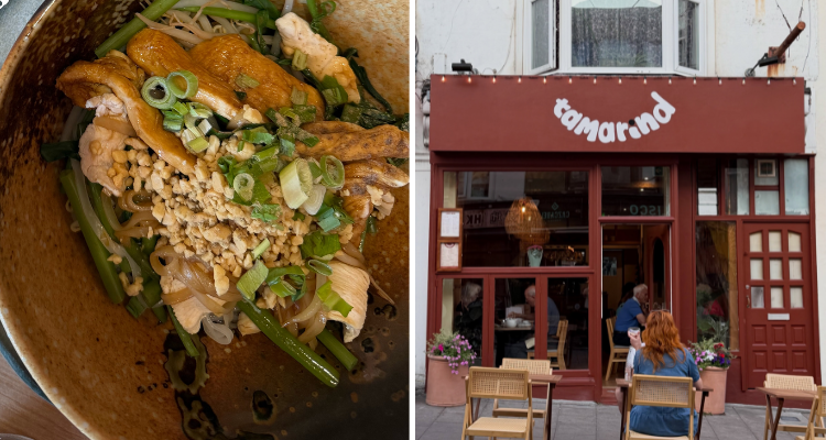 Food and exterior at Tamarind Brighton.