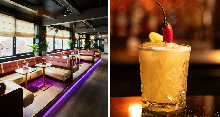 The Varsity Club Oxford interiors and picante margarita.