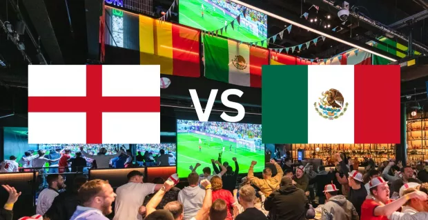 England Vs Mexico - World Cup Round of 16 (WHITE CITY, LONDON)