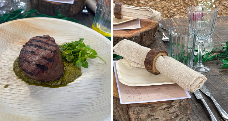 The Woodland Table beef fillet and the napkin holders.