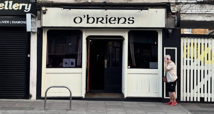 The exterior of O'Briens in London.
