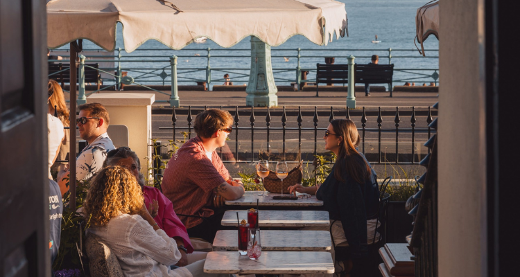 Pearly Cow Brighton's summer terrace.