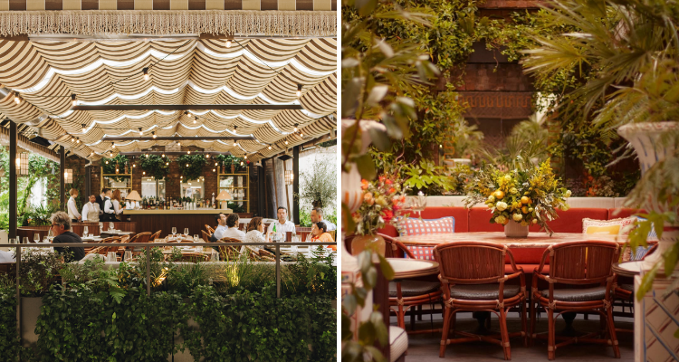 Courtyard at The MAINE Mayfair.