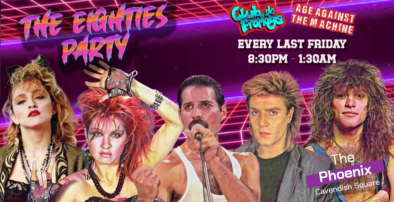 The 80s Party: Age Against The Machine & Club de Fromage,, 8:30pm-1:30am at Age Against The Machine