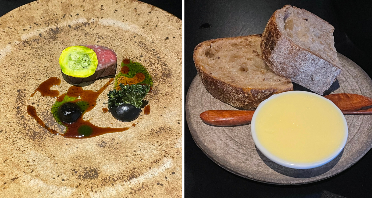 Beef and bread dish at AO by Daniel Rogan.