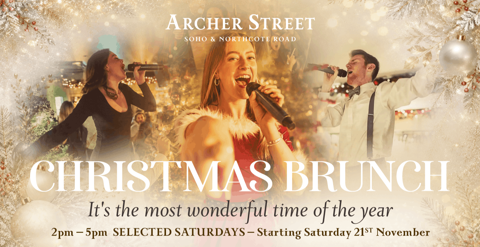 Christmas Immersive Brunch at Archer Street Soho