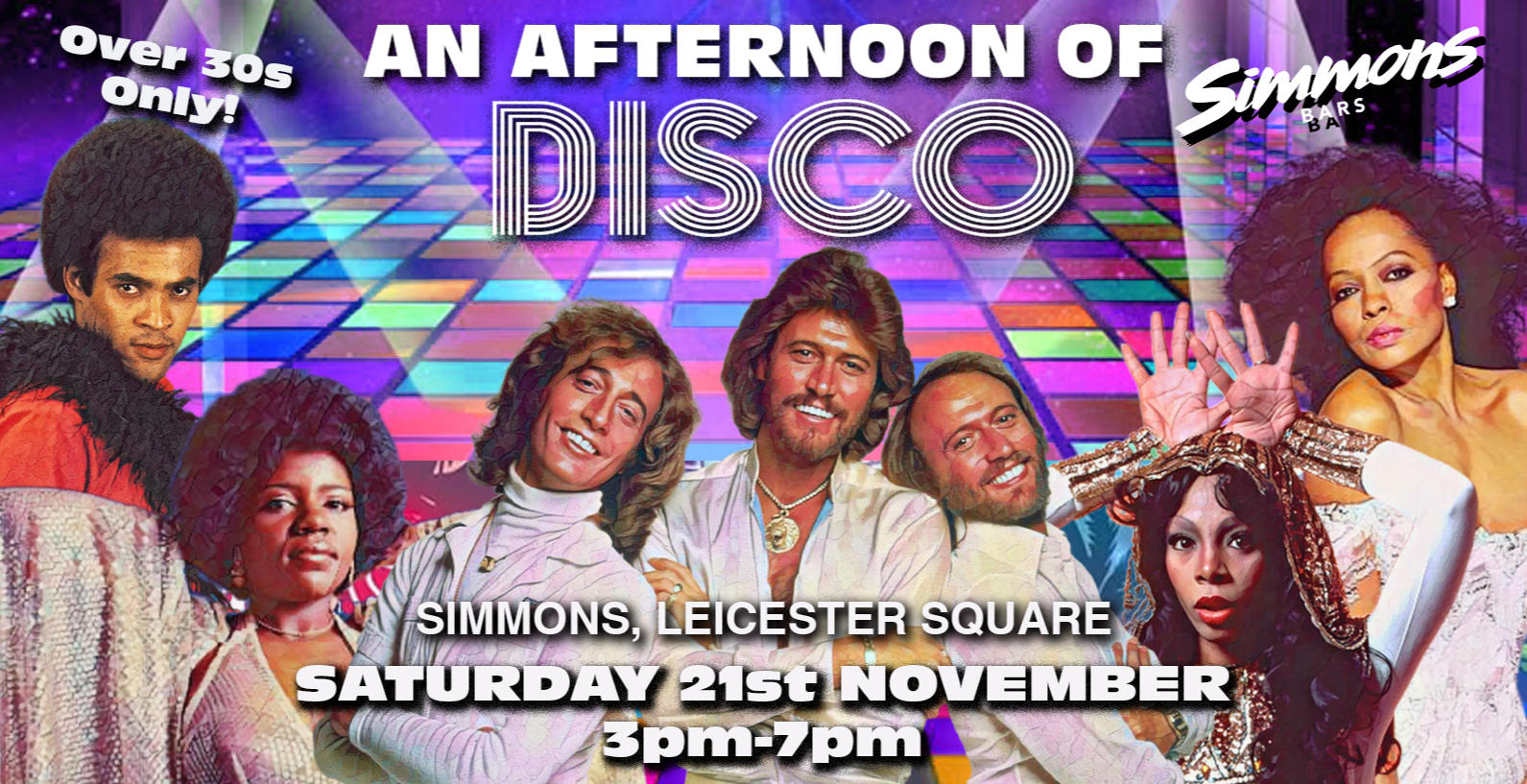 An Afternoon of Disco: Sat 21st November, 3pm-7pm (Over 30s Only)