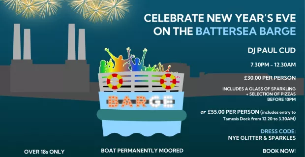 Celebrate New Year’s Eve on the Battersea Barge!