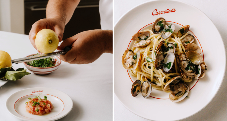 Pasta at Carmelina's.