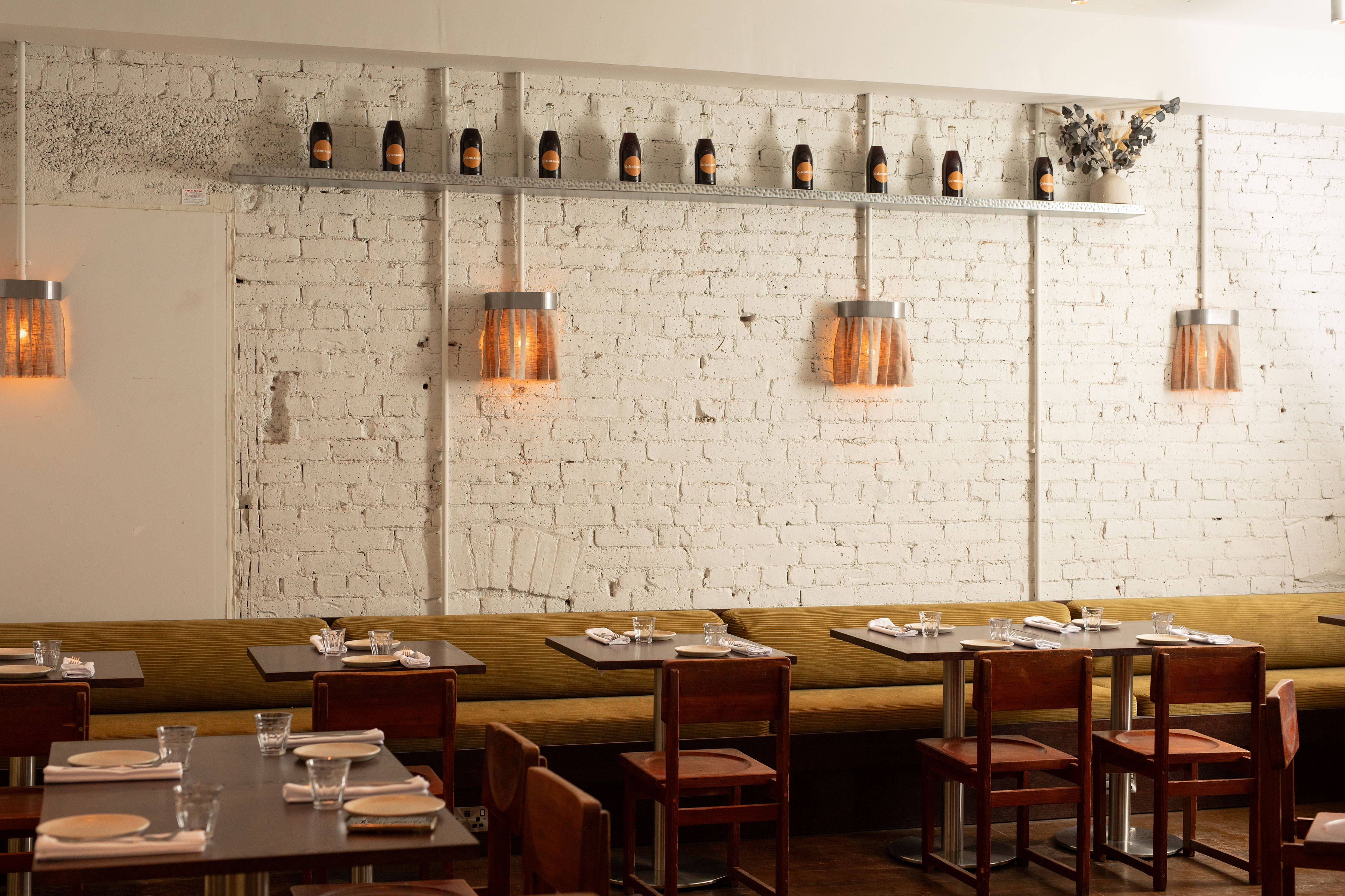 Interiors at Celentano's in Glasgow.