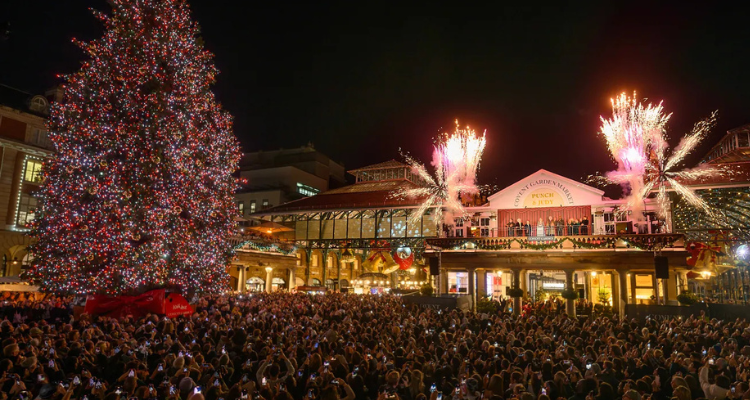 Covent Garden Market at Christmas.