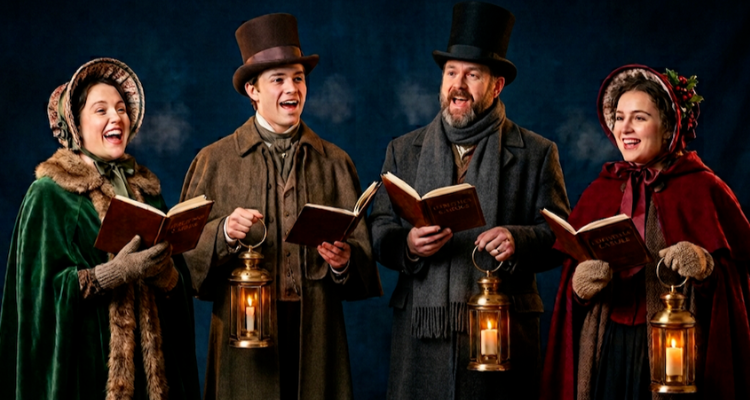 Carolers at A Dickensian Christmas by Candlelight.