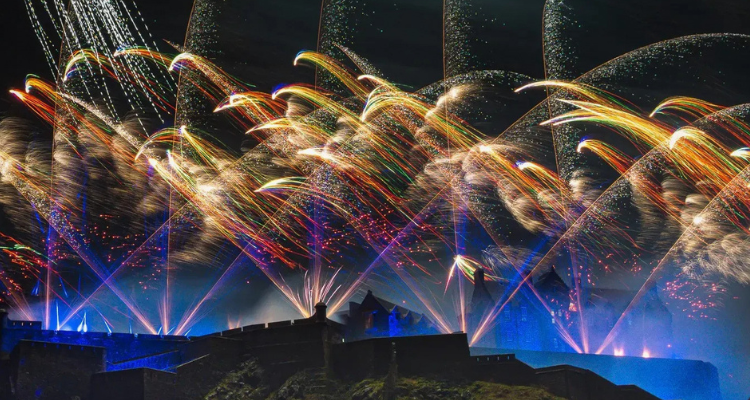 Fireworks in Edinburgh.