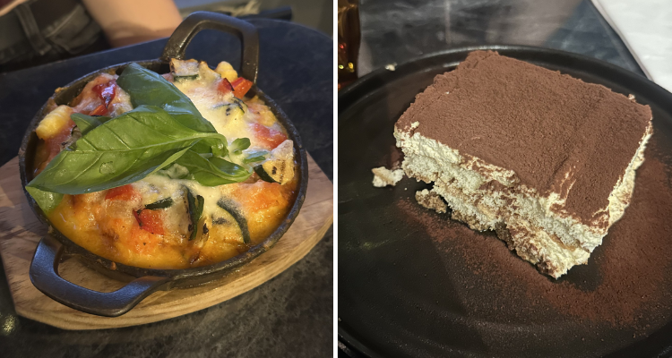 Gnocchi and tiramisu from Niche. 