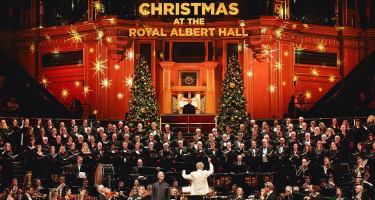 Christmas carol concert at Royal Albert Hall.