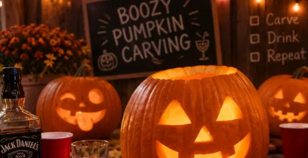 BOOZY PUMPKIN CARVING