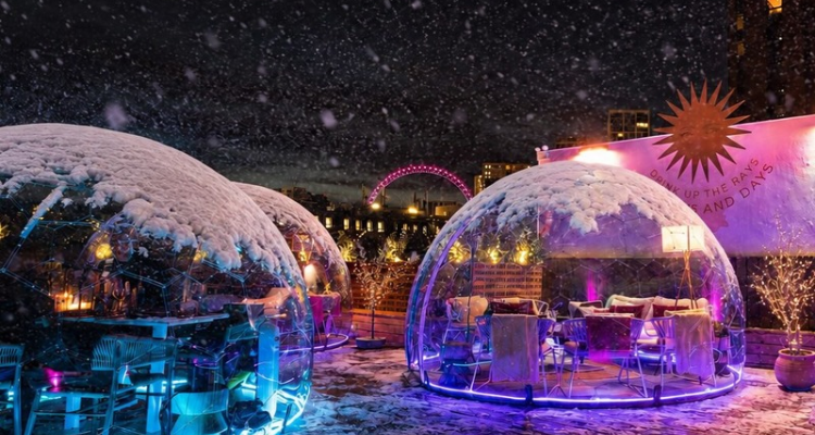 Circe's Rooftop pods.